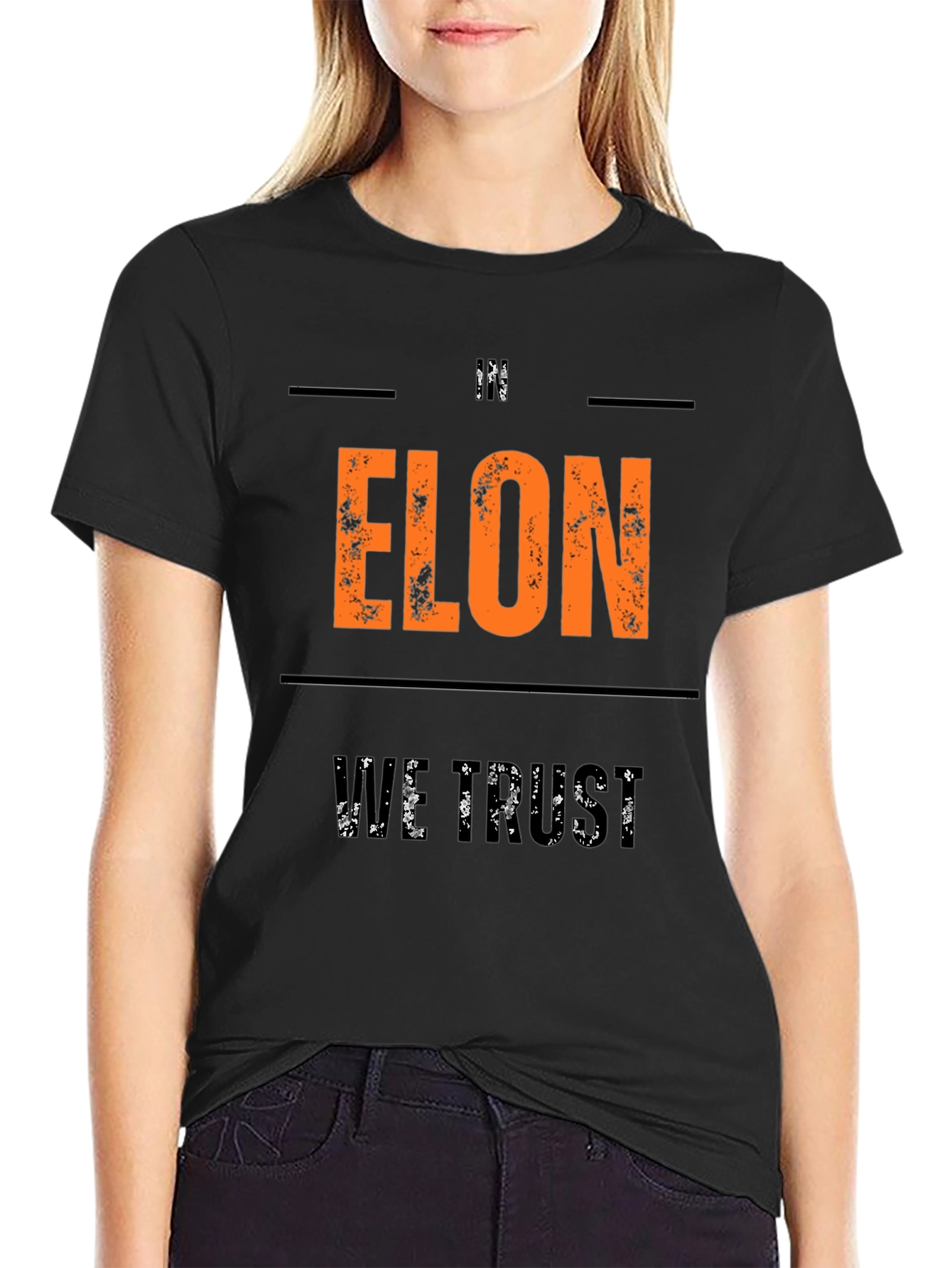Im Elon We Trust Graphic T-Shirt - Black