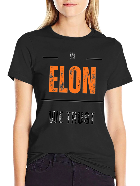 Im Elon We Trust Graphic T-Shirt - Black