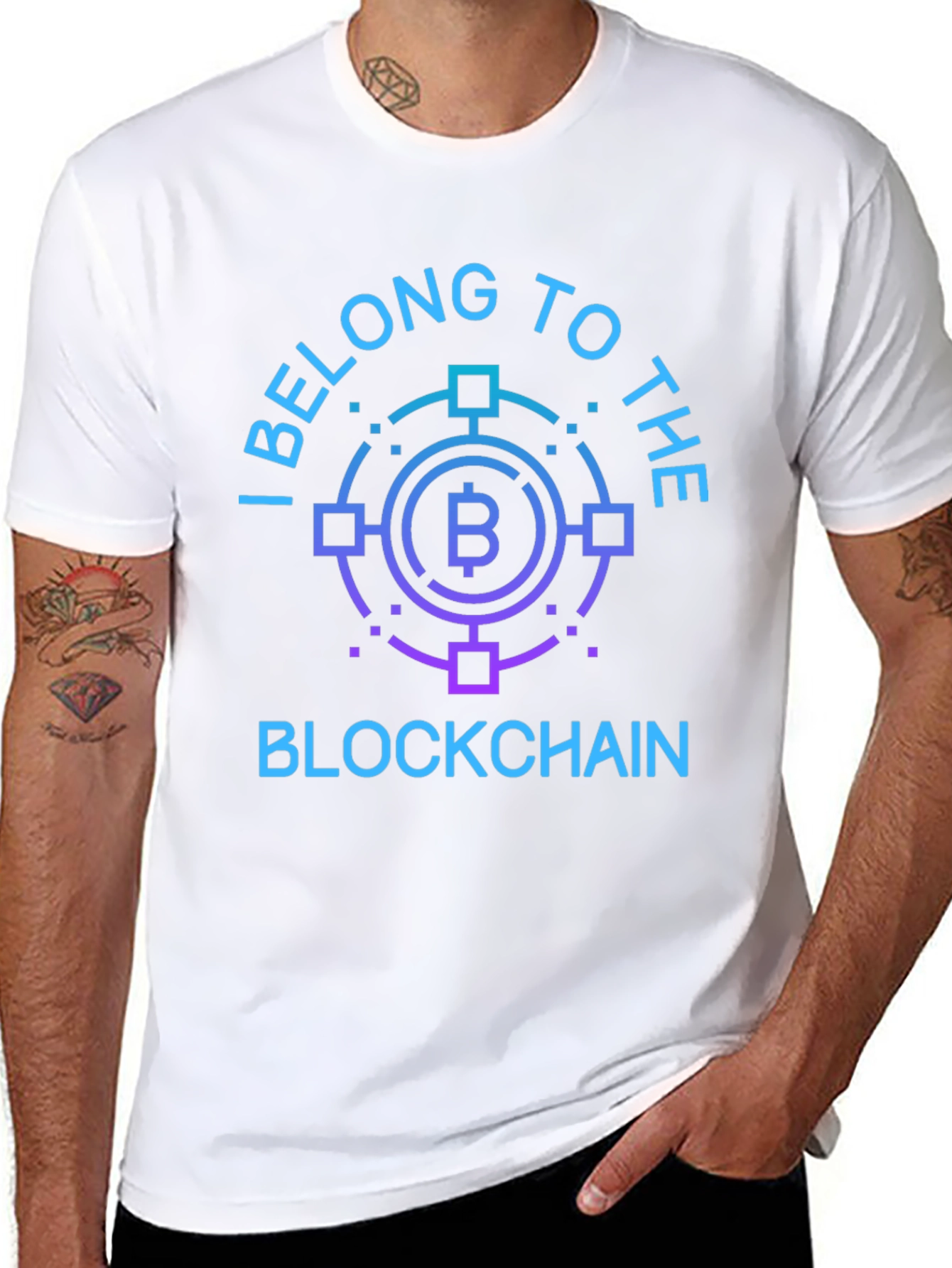 Bitcoin Blockchain Graphic Tee - Crypto Enthusiast T-Shirt