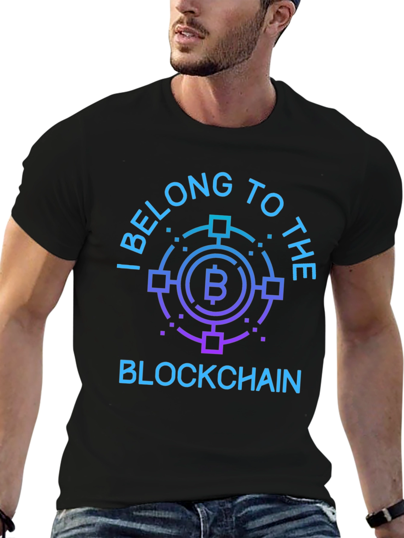 Bitcoin Blockchain Graphic Tee - Crypto Enthusiast T-Shirt