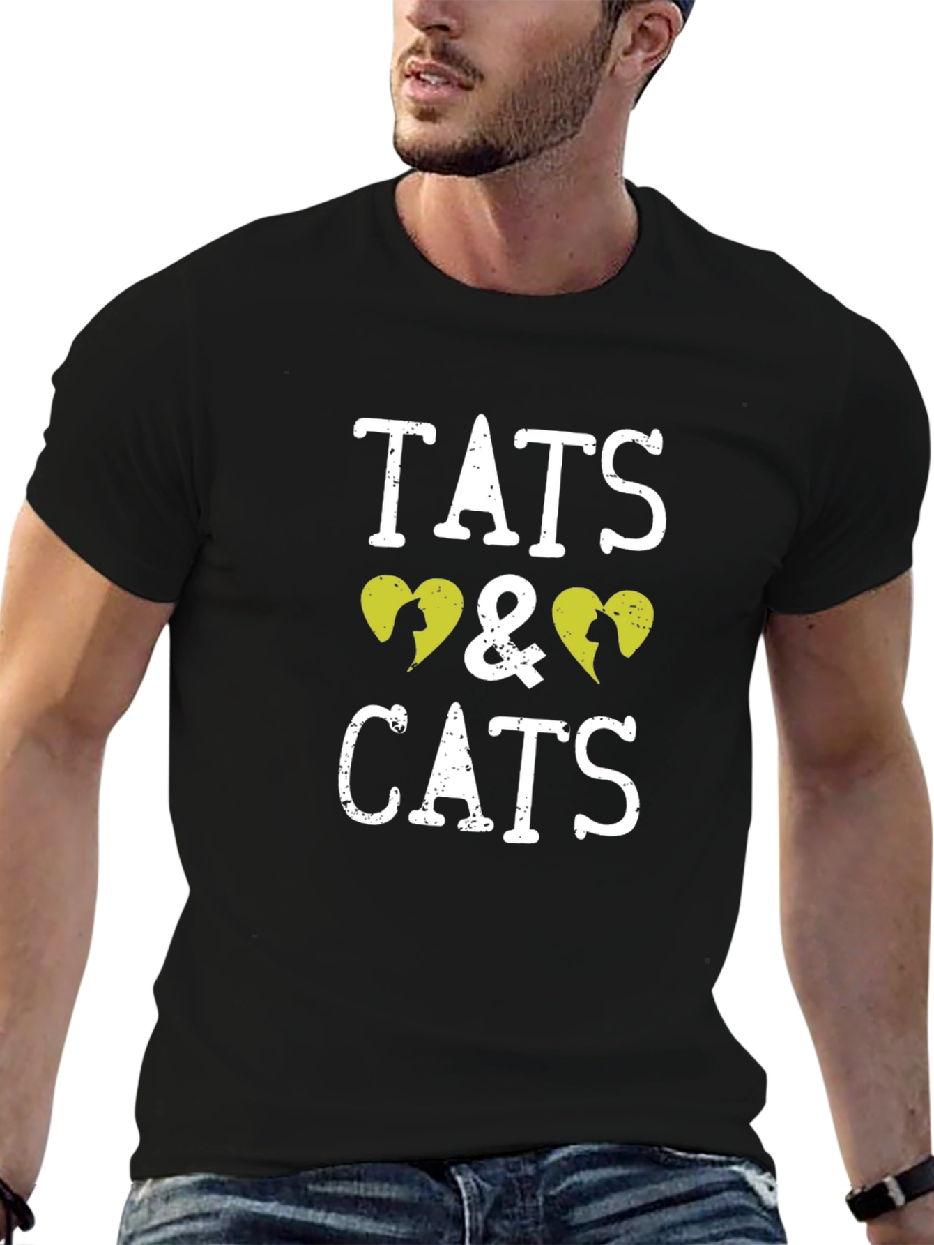 Tats & Cats Graphic T-Shirt - Cat Lover Tee