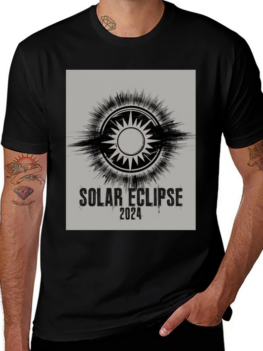 Solar Eclipse 2024 Graphic T-Shirt - Black