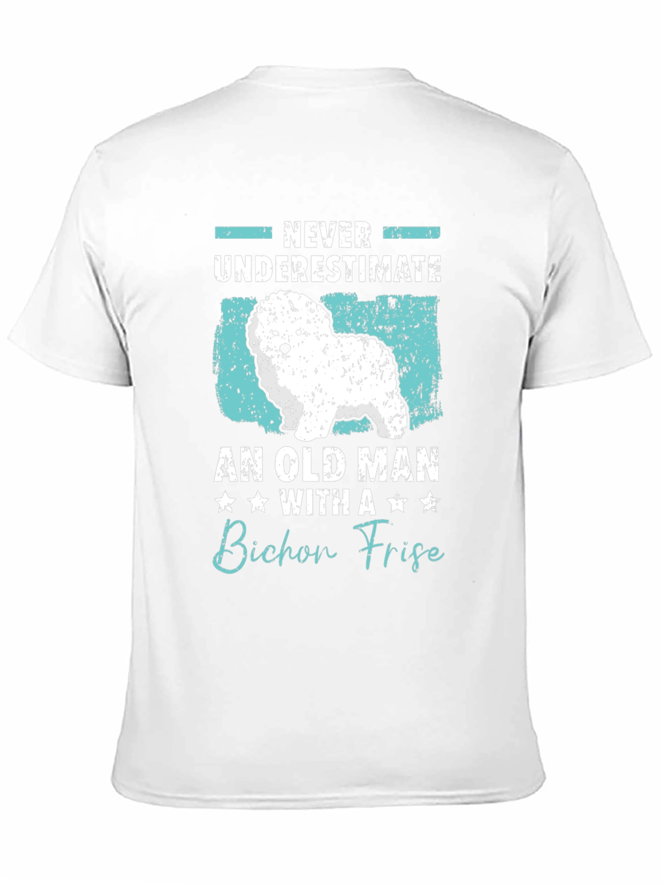 Bichon Frise Old Man Graphic T-Shirt