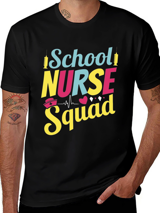 School Nurse Squad Graphic T-Shirt