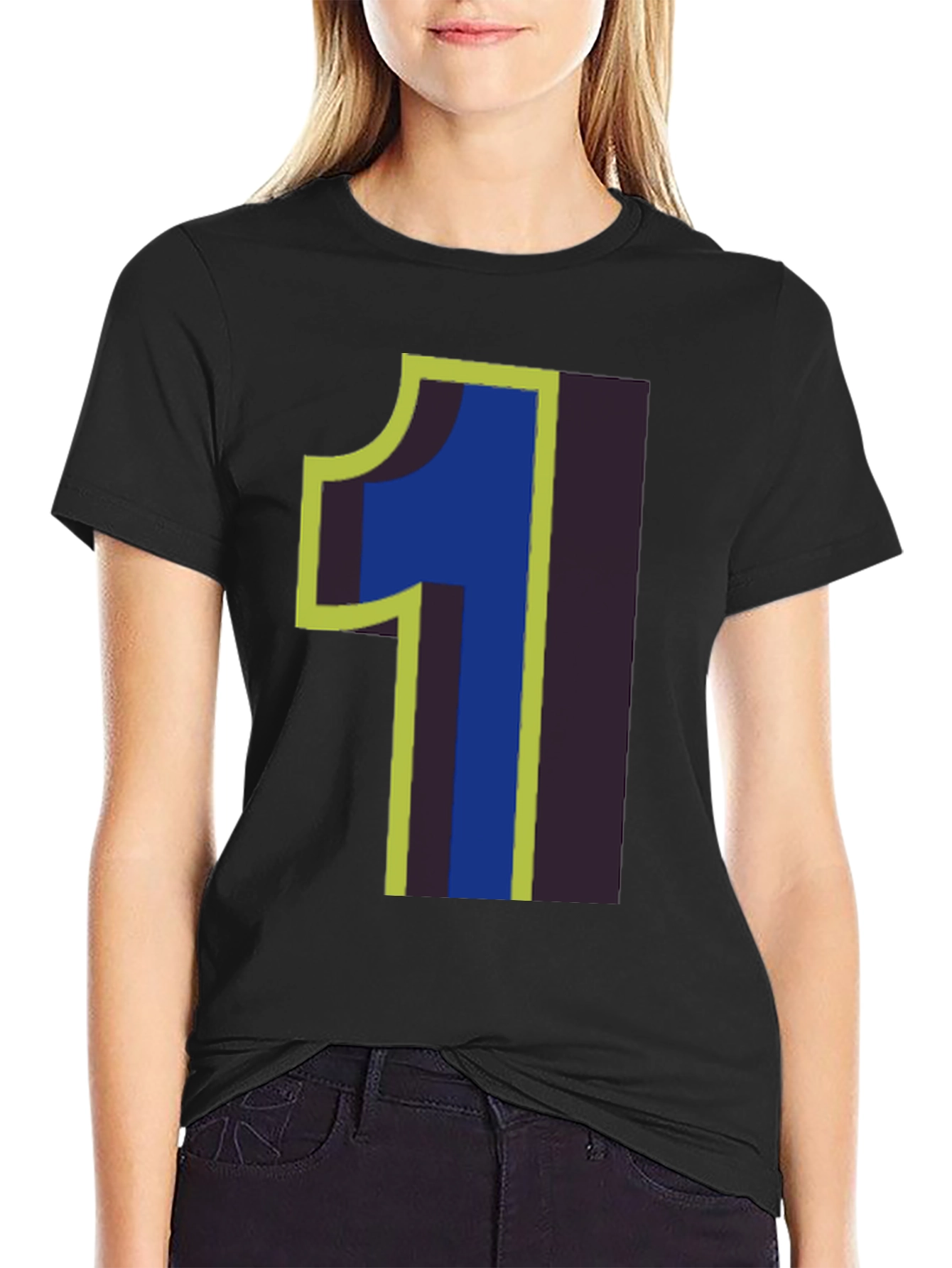 Number One Graphic T-Shirt - Black Cotton Tee