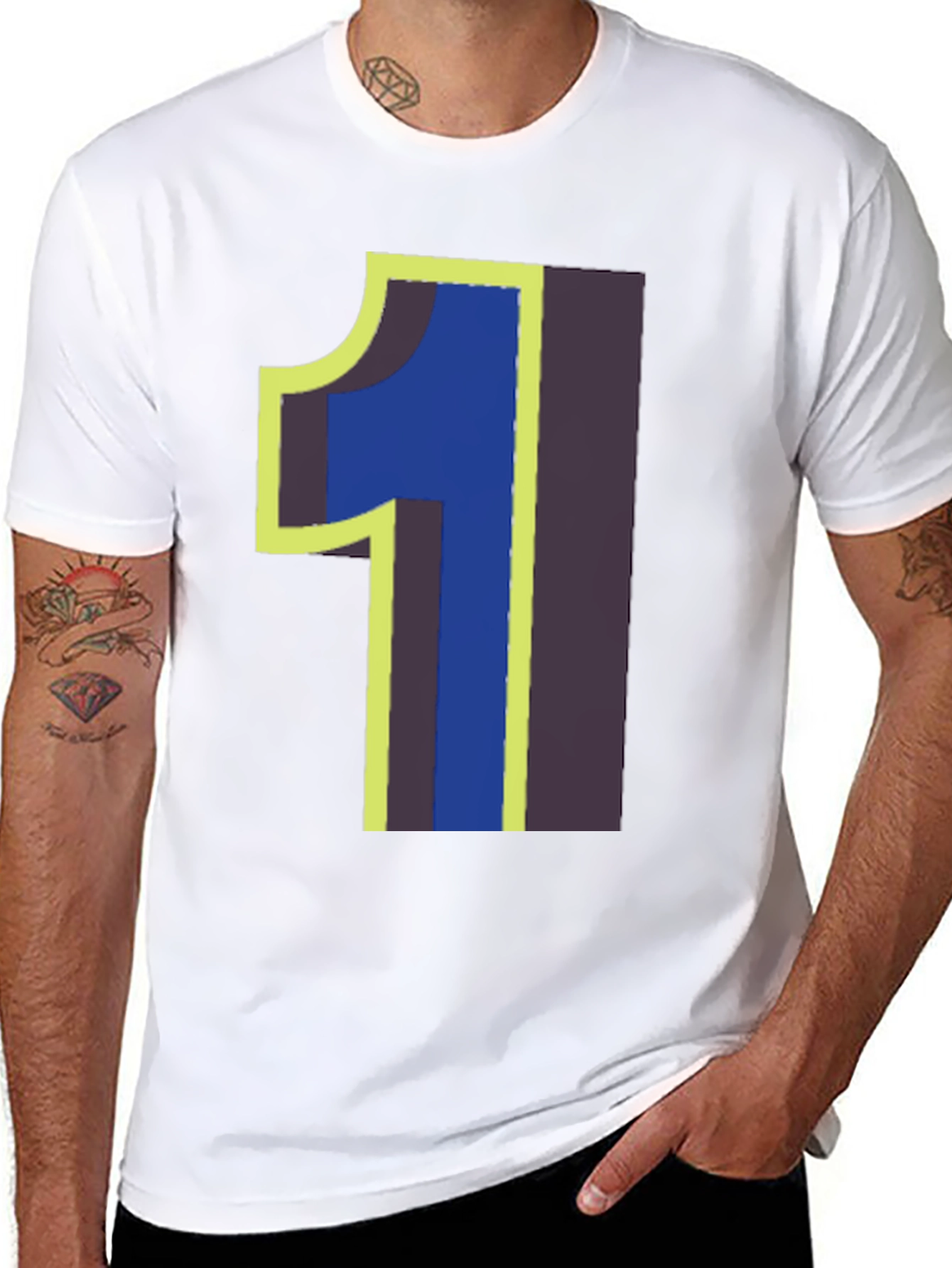 Number One Graphic T-Shirt - Black Cotton Tee