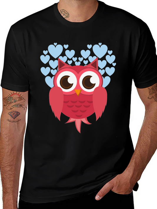 Cute Owl Heart T-Shirt - Trendy Graphic Tee