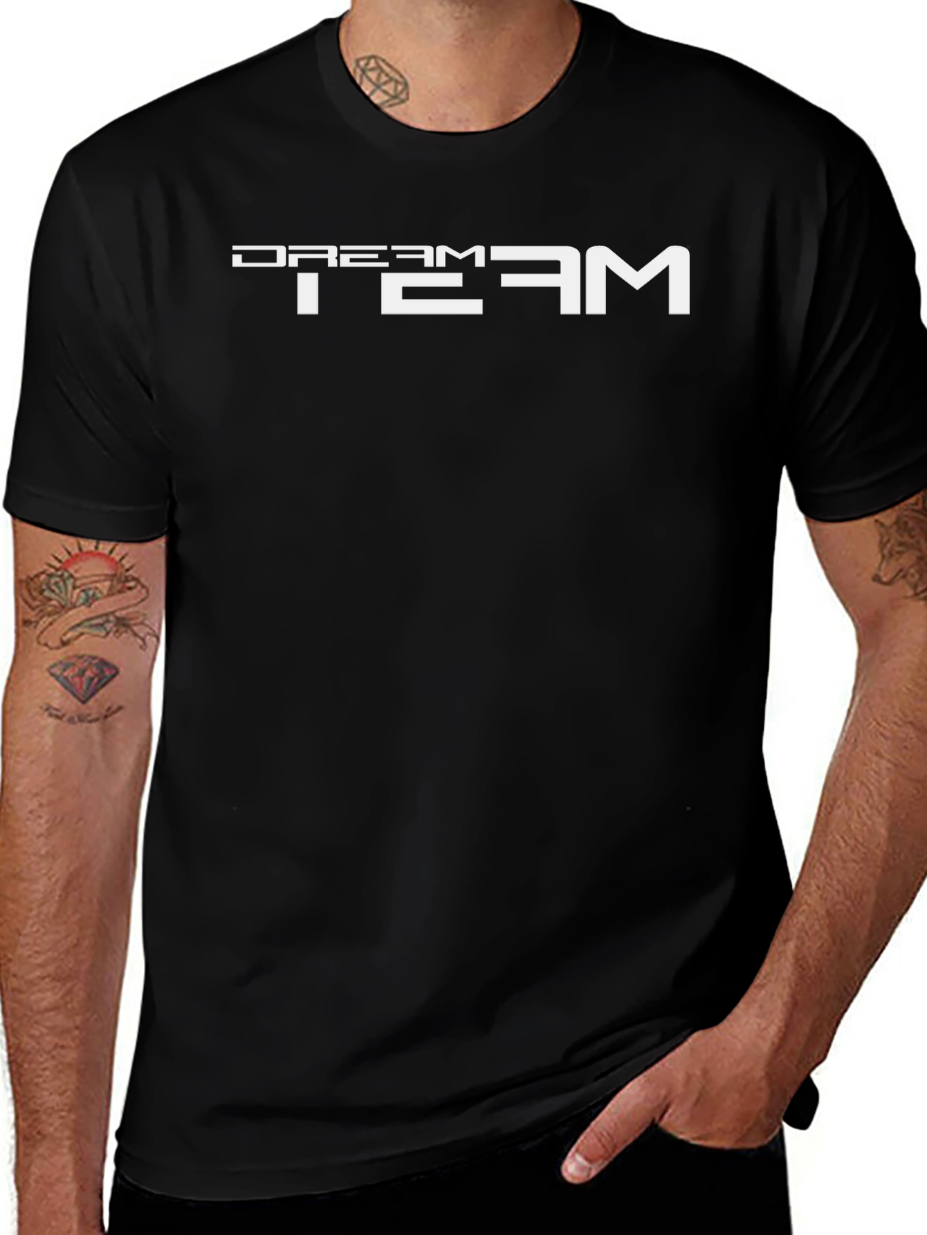 Dream Team Graphic Print Crew Neck T-Shirt