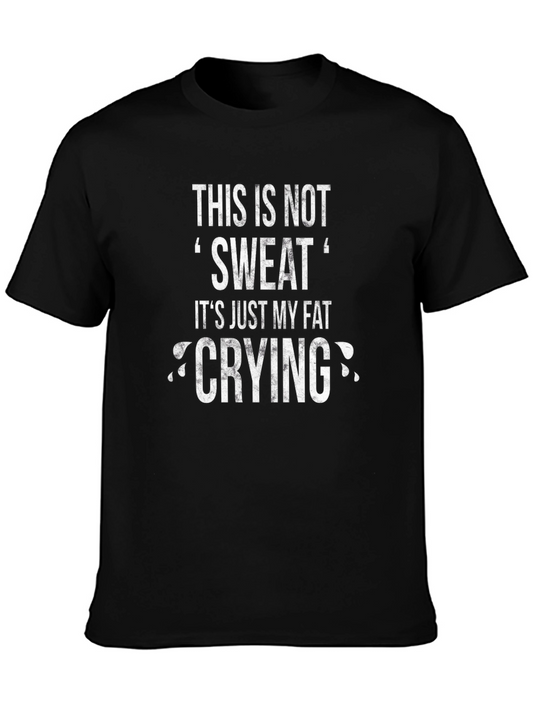 Funny Workout T-Shirt - Fat Crying Design