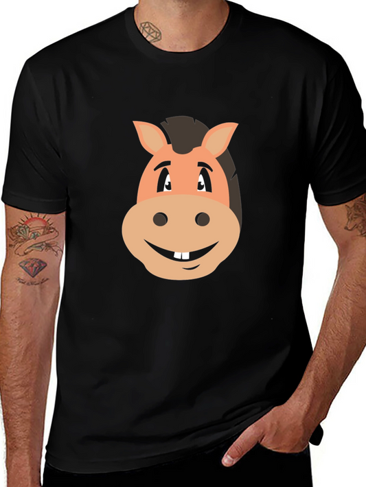 Funny Horse Cartoon Graphic Tee