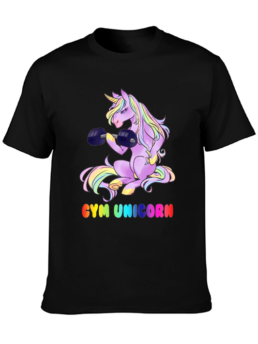 Gym Unicorn Graphic T-Shirt