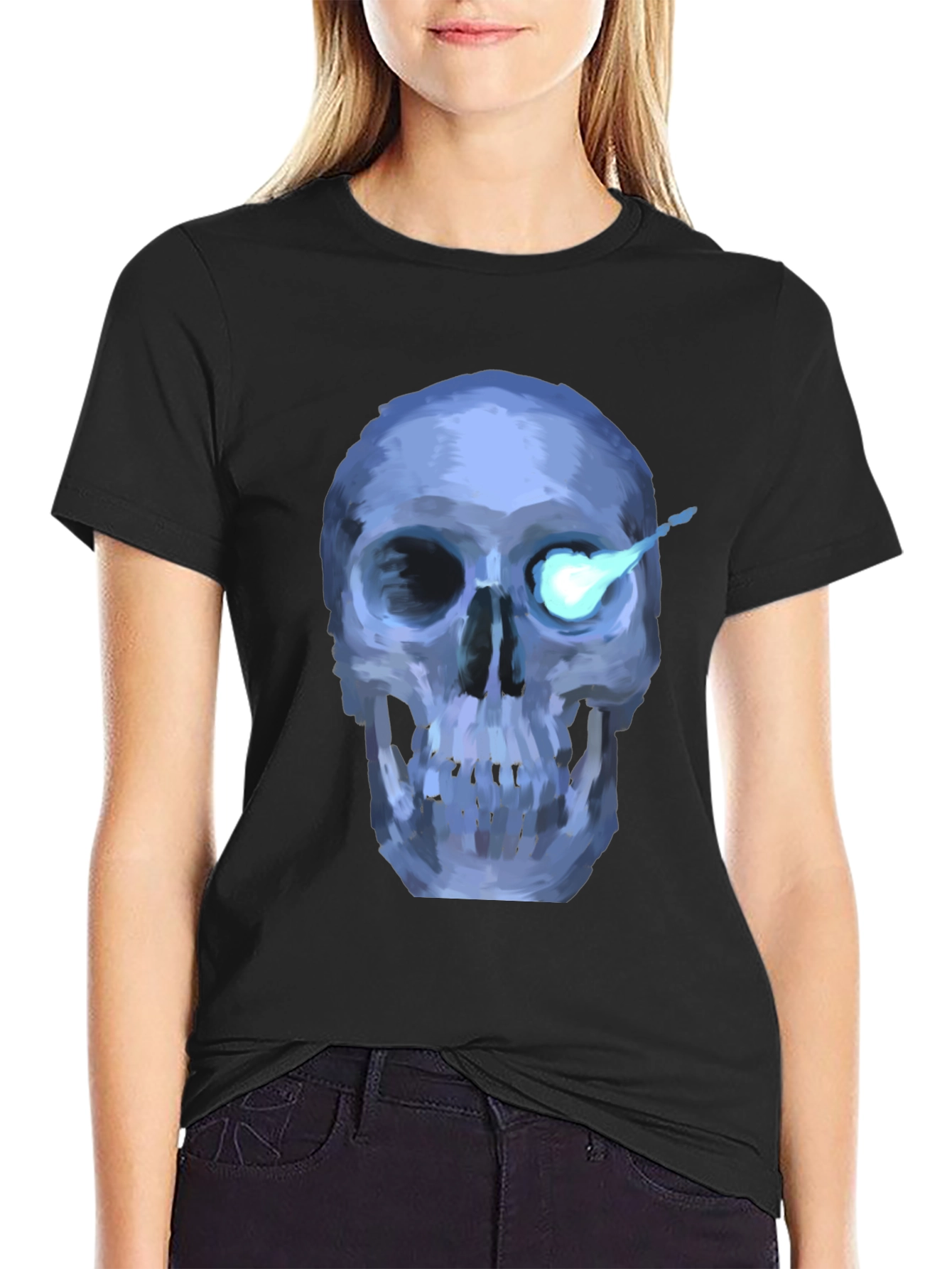 Cool Skull Graphic T-Shirt - Black