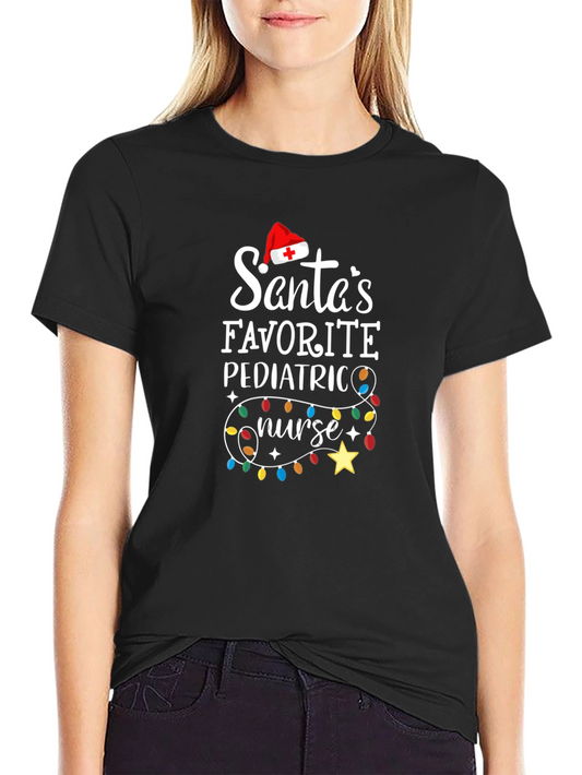 Santas Favorite Pediatric Nurse Christmas T-Shirt