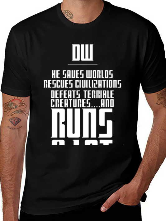 DW Hero Graphic Print Black T-Shirt
