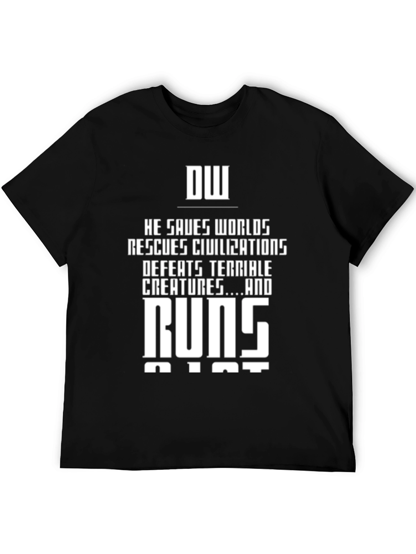 DW Hero Graphic Print Black T-Shirt