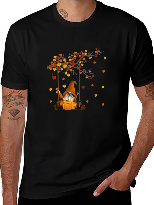 Fall Gnome Swing Graphic T-Shirt