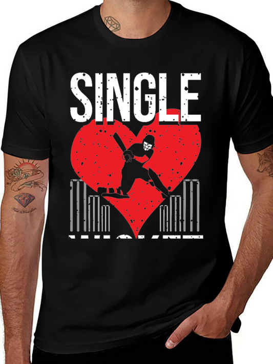 Single Cricket Heart T-Shirt