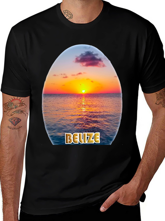 Belize Sunset Graphic T-Shirt - Island Vibes