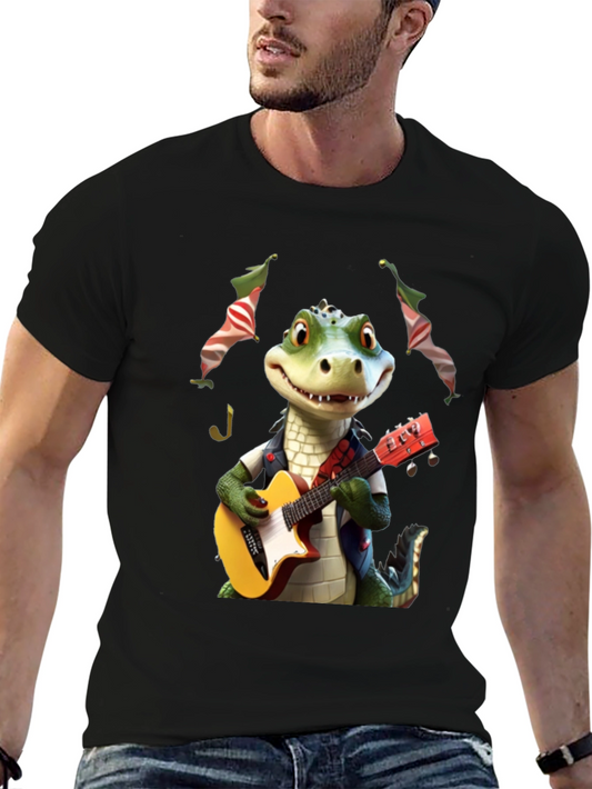 Alligator Guitar Player Graphic Tee