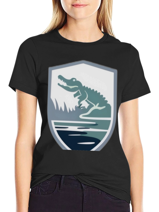 Alligator Shield Graphic Tee - Stylish Mens Black T-Shirt