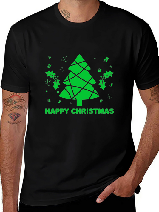 Festive Happy Christmas Graphic T-Shirt