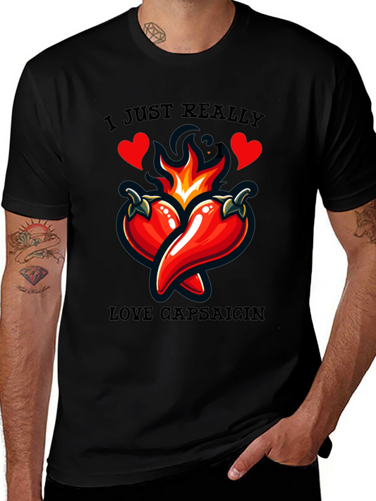 Spicy Love T-Shirt - Capsaicin Heart Design