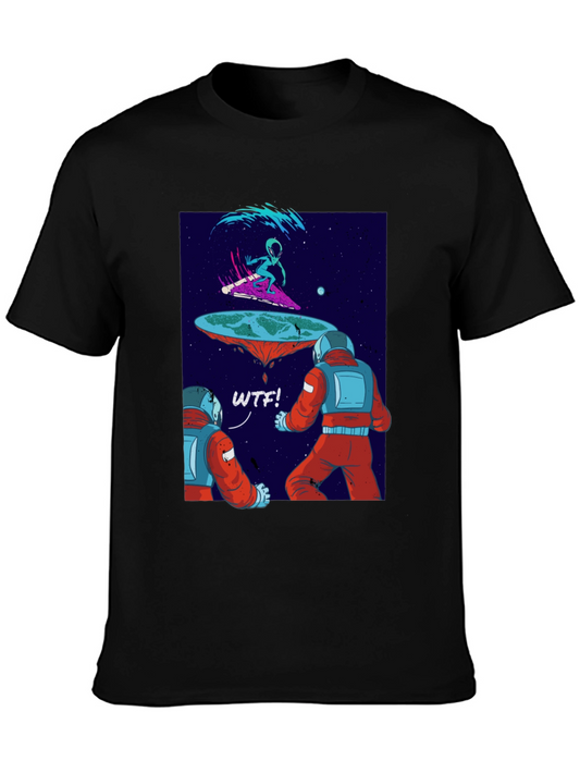 Astronauts & Alien Surfer Graphic T-Shirt