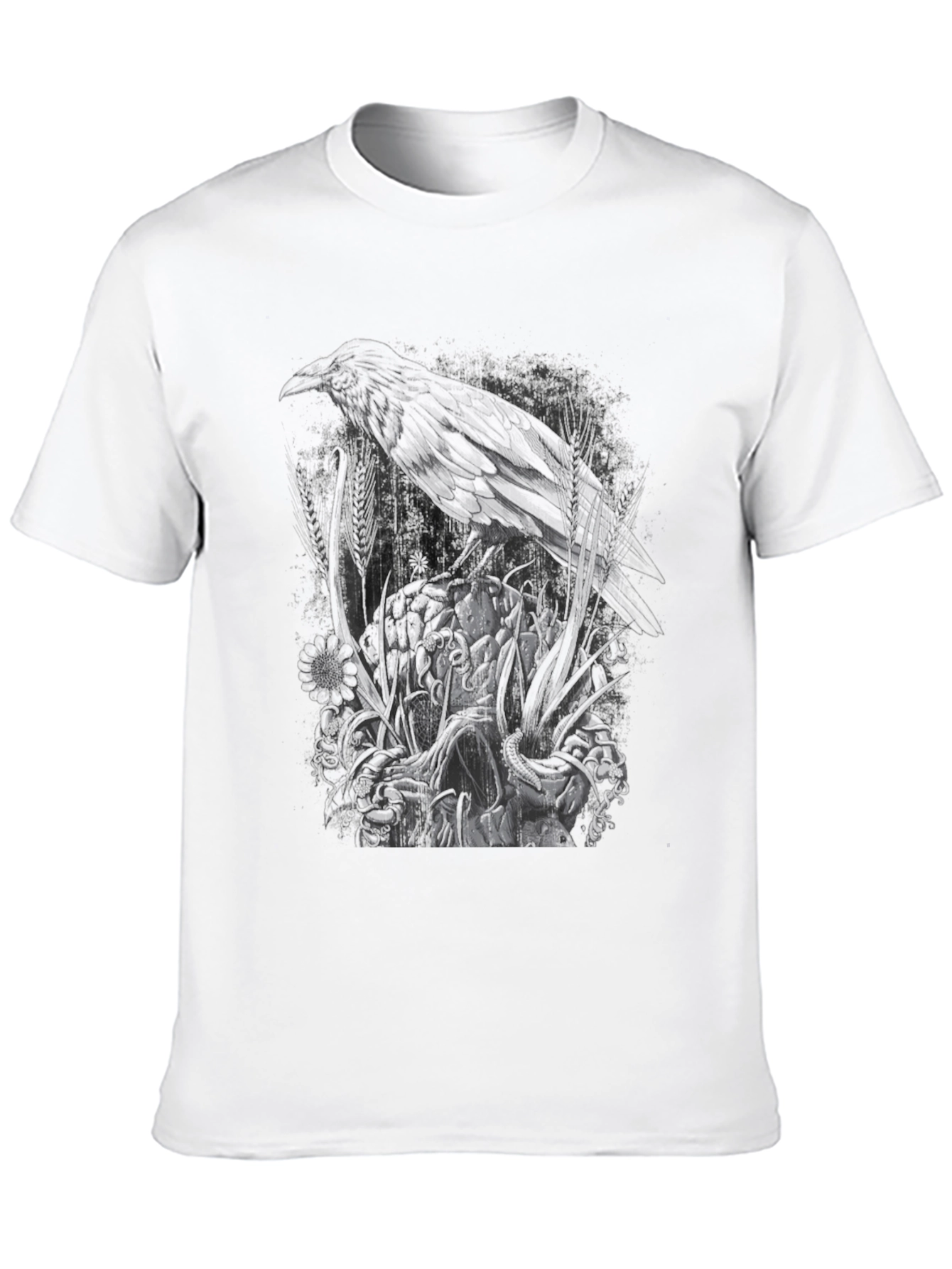 Raven Graphic T-Shirt - Dark & Edgy Design