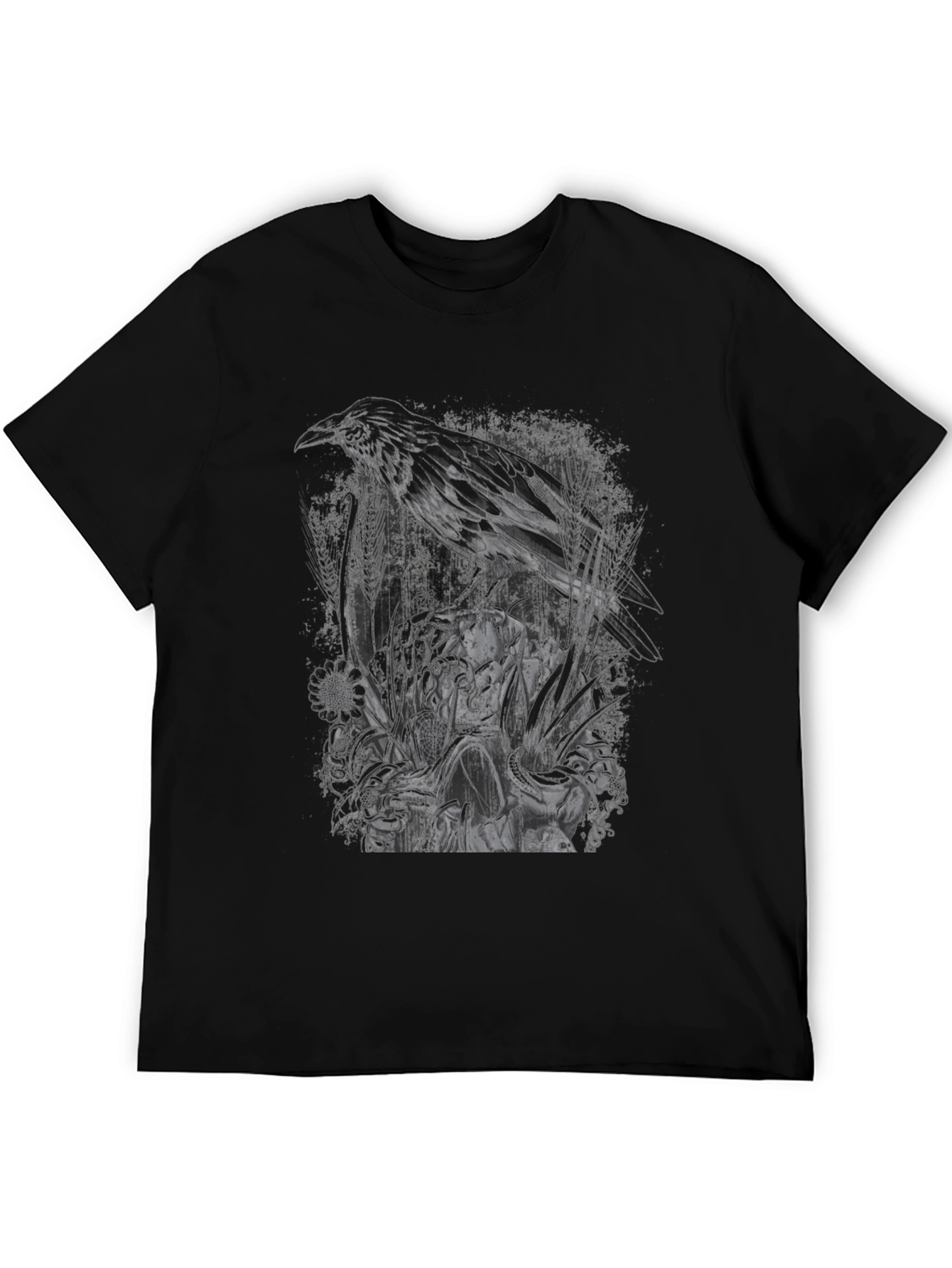 Raven Graphic T-Shirt - Dark & Edgy Design