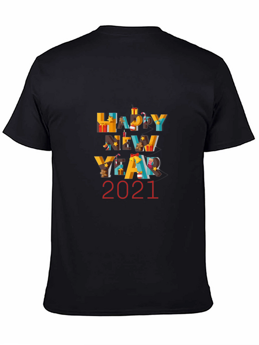 Festive Happy New Year 2021 Graphic T-Shirt