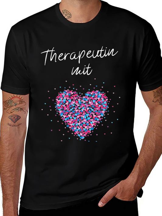 Therapist with Heart Graphic Tee - Unisex Cotton Blend