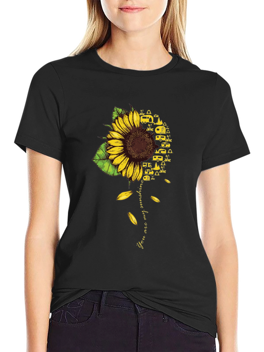Sunflower Camper T-Shirt - You Are My Sunshine Graphic Tee