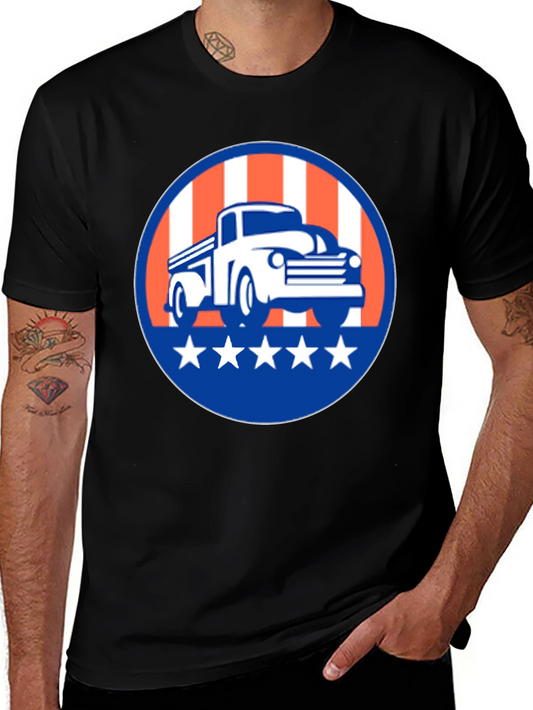 Vintage Truck Patriotic T-Shirt