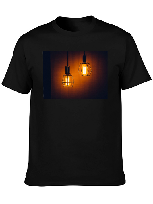 Modern Edison Bulb Graphic Tee - Black