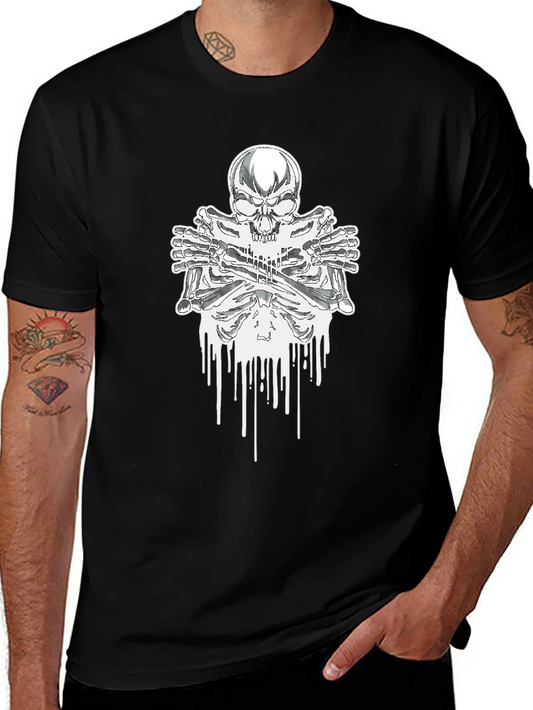 Skull & Crossbones Graphic Tee - Black
