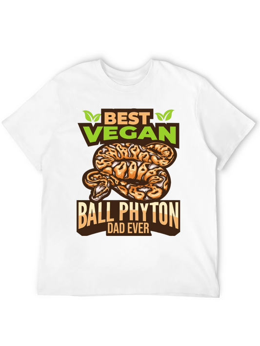 Vegan Ball Python Dad Ever Graphic T-Shirt