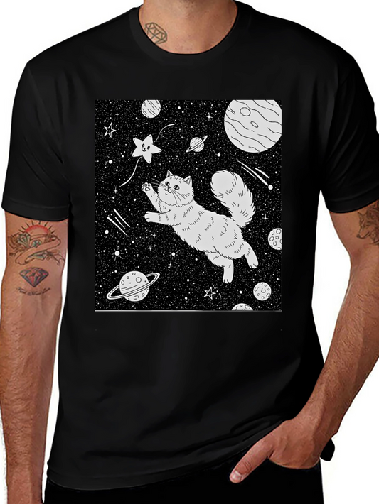 Cosmic Cat T-Shirt - Space Kitten Design