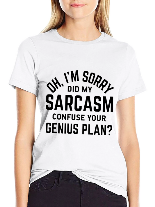 Sarcasm Genius Plan Graphic Tee - Black T-Shirt