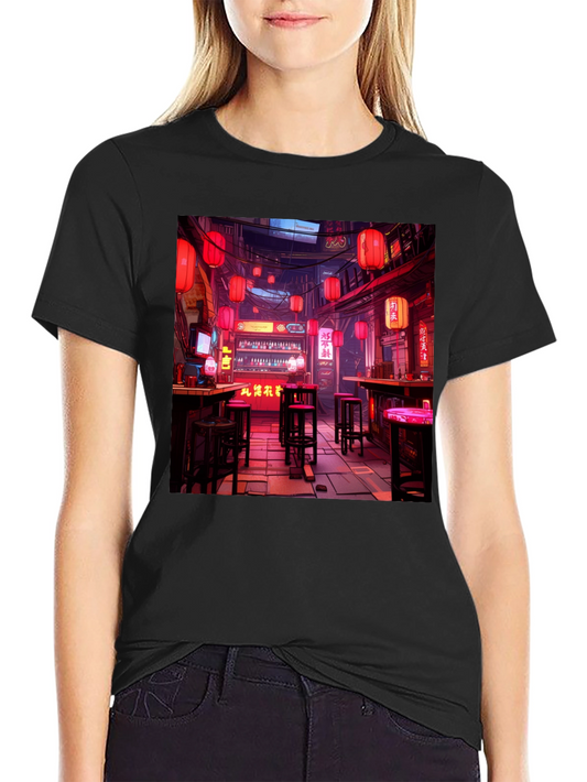 Cyberpunk Bar Black T-Shirt