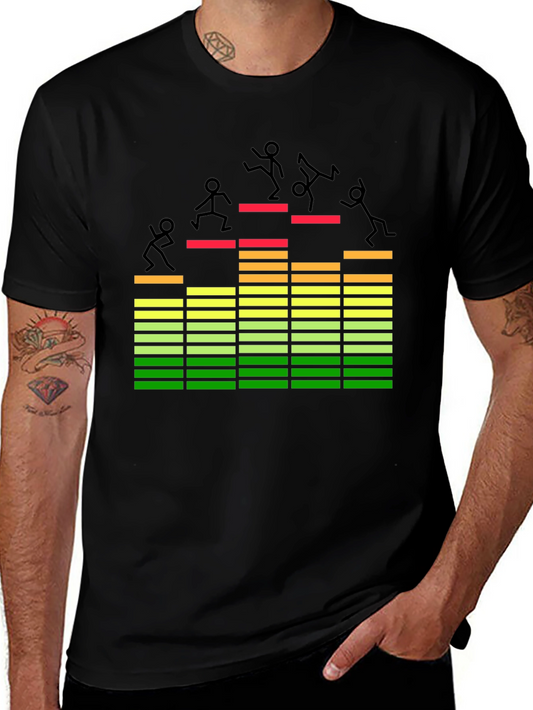 Equalizer Stick Figure Black T-Shirt