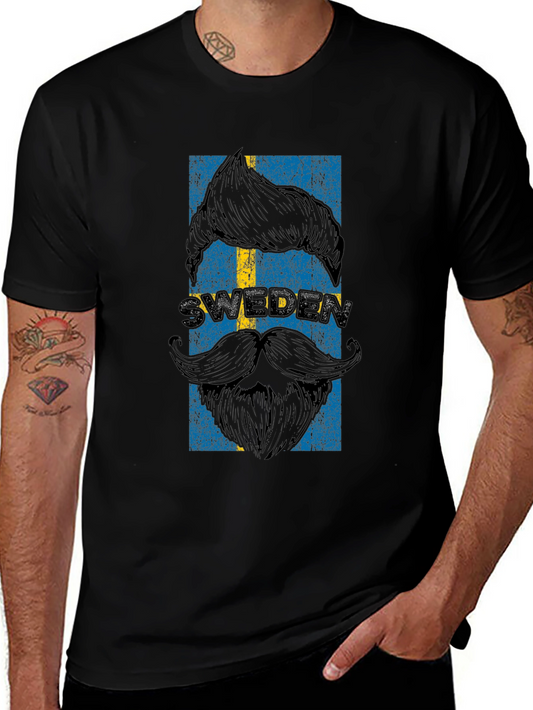 Sweden Flag Beard T-Shirt - Swedish Pride!