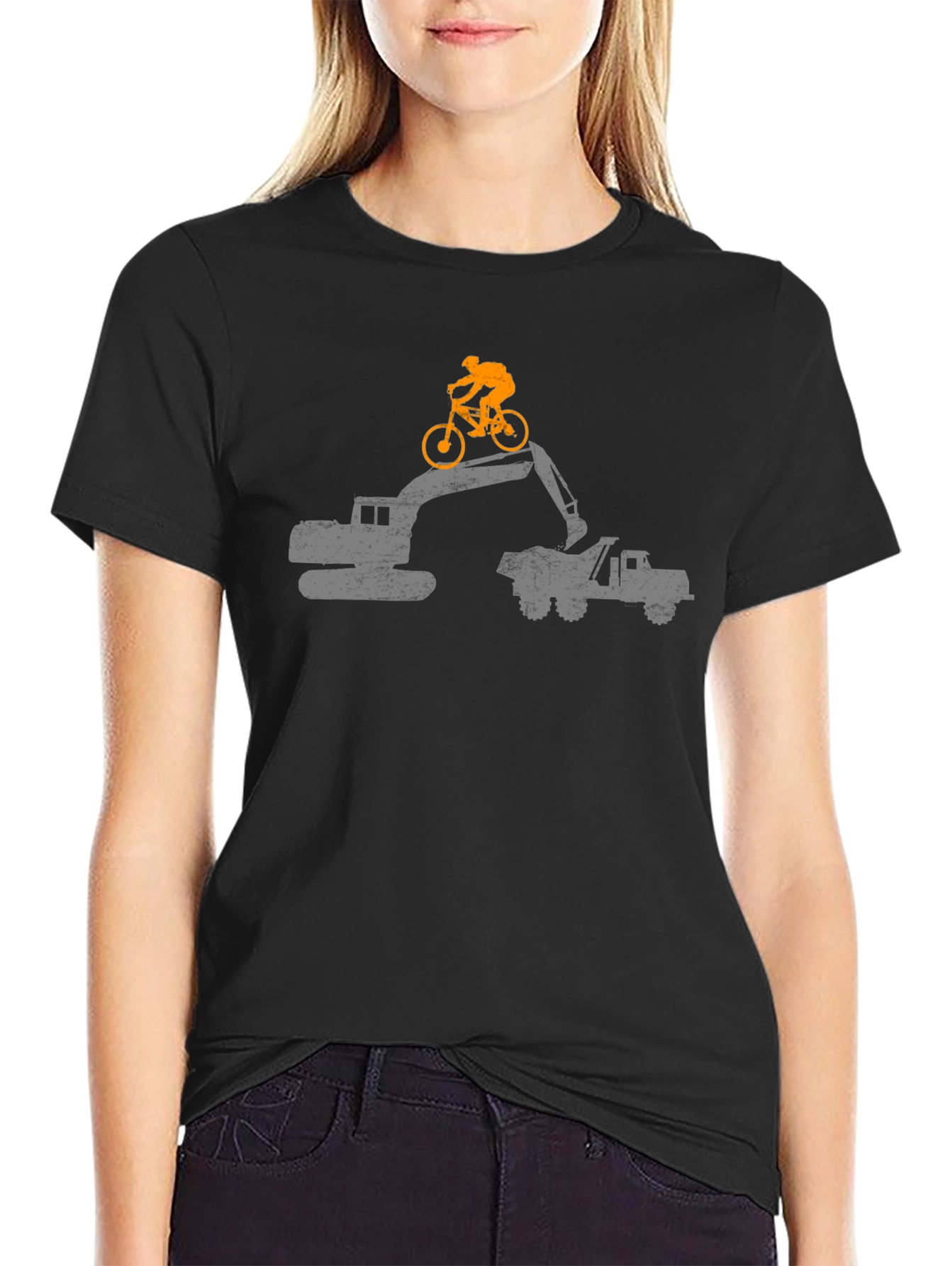 Construction Bike T-Shirt - Black