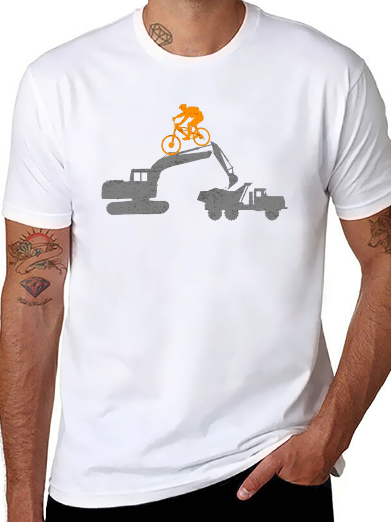 Construction Bike T-Shirt - Black