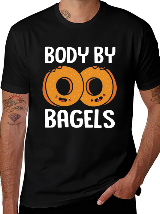Body By Bagels T-Shirt Funny Foodie Tee
