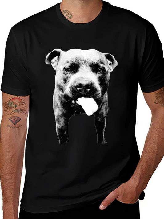 Pitbull Tongue Out Graphic Tee