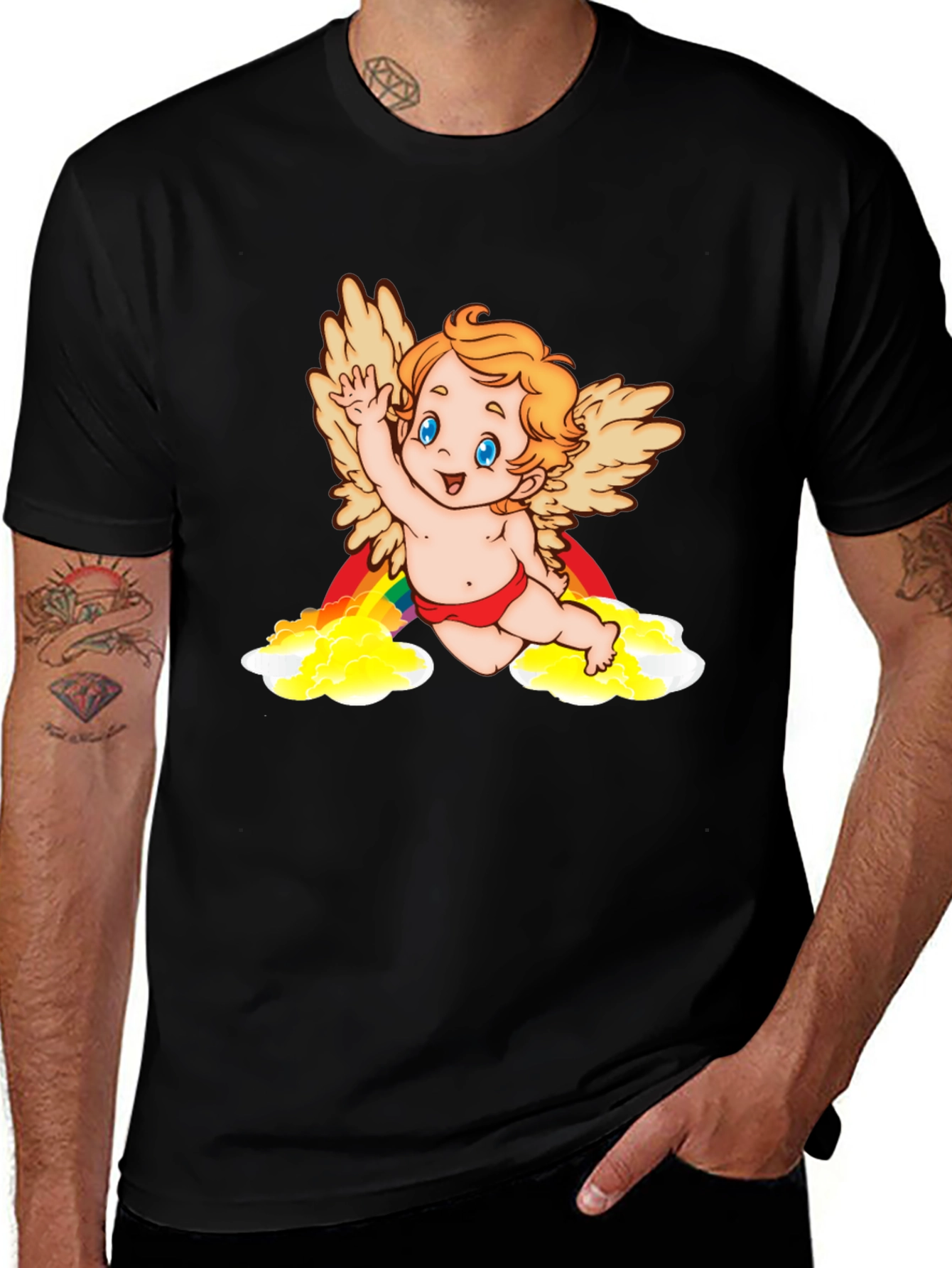Cupid Rainbow Graphic Tee