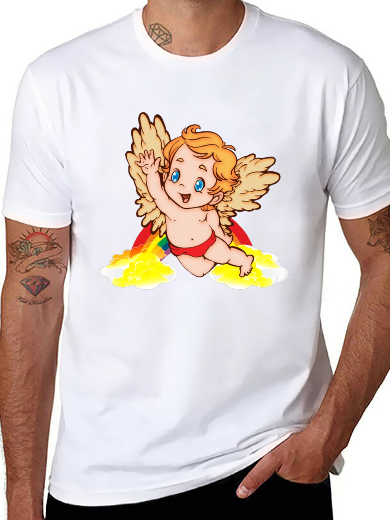 Cupid Rainbow Graphic Tee