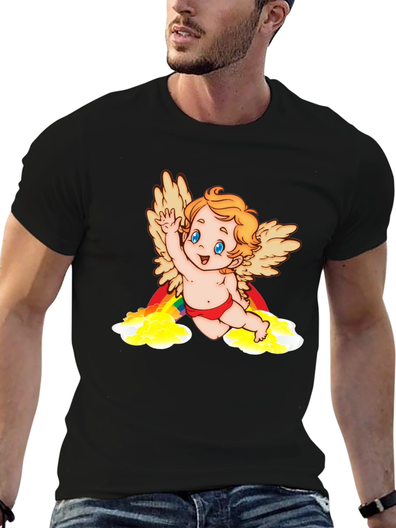Cupid Rainbow Graphic Tee