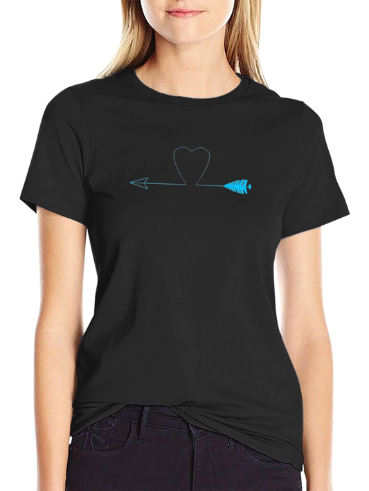 Arrow Heart Graphic Black T-Shirt