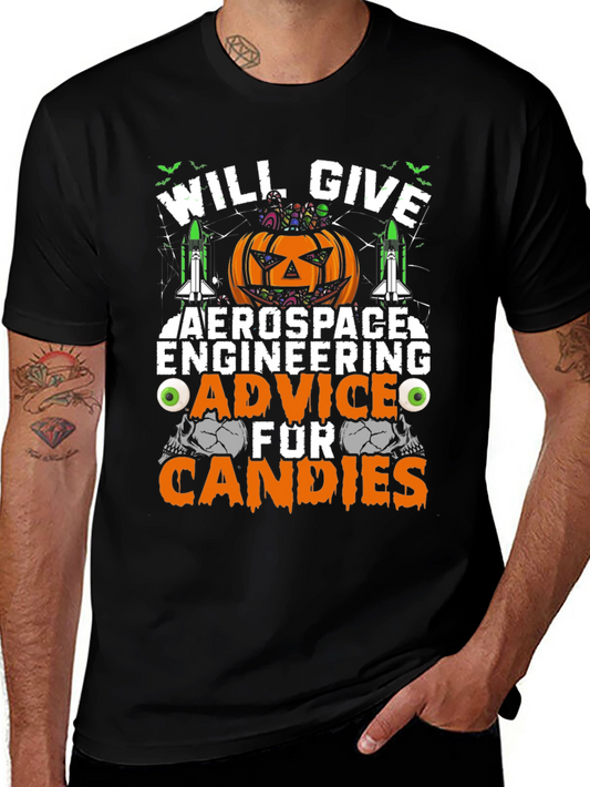 Aerospace Engineering Halloween T-Shirt - Advice for Candies